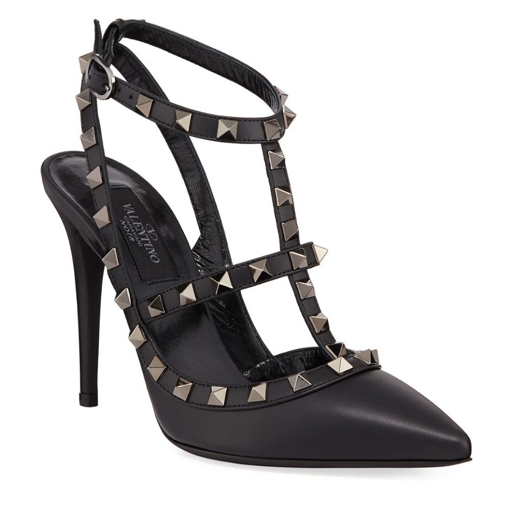 Valentino Garvani Rockstud Noir Slingback